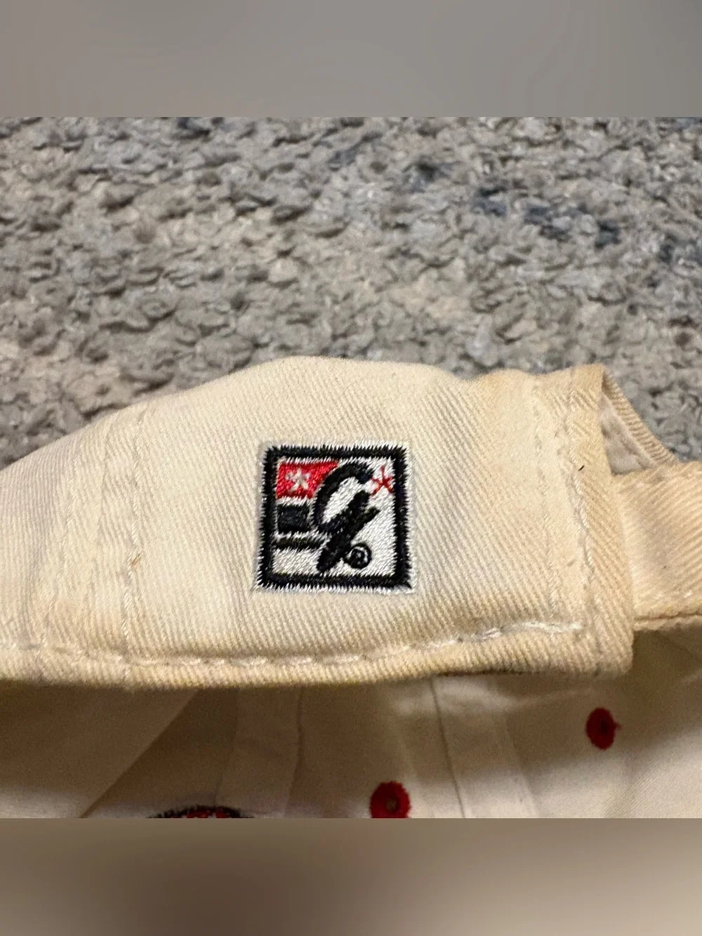 Vintage Texas Tech Red Raiders Strapback Hat The Game Green Brim Off-White Cap